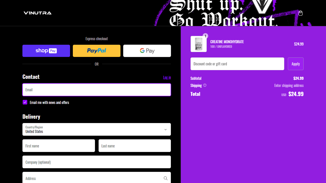 How to apply V1 Nutra coupon code